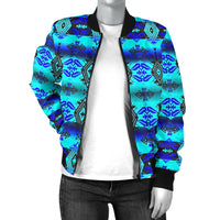 Sovereign Nation Midnight Flat Women's Bomber Jacket LT10 - Wonder Print Shop