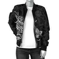 Viking Boar Women's Bomber Jacket RLT12 - Wonder Print Shop
