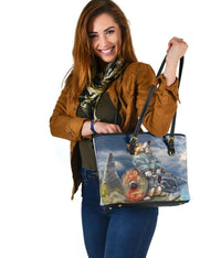 Viking Small Leather Tote, Corgi RLT12 - Wonder Print Shop