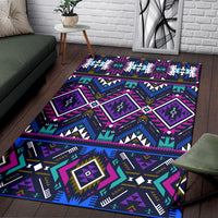 Purple Tribe Pattern Area Rug LT10 - Wonder Print Shop