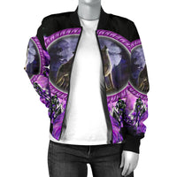 Howling Wolf Dream Catcher Women's Bomber Jacket LT10 - Wonder Print Shop