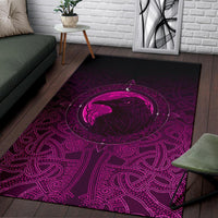 Viking Area Rug, Ethnic Odin Raven Pink RLT12 - Wonder Print Shop