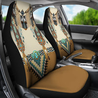 Brown Pattern Breastplate Native American Car Seat Cover GB NAT00059 CARS01 LT10 - Wonder Print Shop