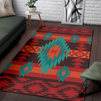 Red Geometric Pattern Area Rug LT10 - Wonder Print Shop