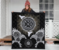 Viking Premium Quilt Raven, Valknut and Vegvisir RLT12 - Wonder Print Shop