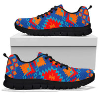 Native American Red and Yellow Geometric Sneakers LT10 - Wonder Print Shop