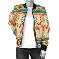 Feather Dream Catchers Women's Bomber Jacket LT10 - Wonder Print Shop