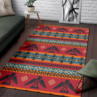 Red Thunderbird Native American Design Area Rug LT10 - Wonder Print Shop