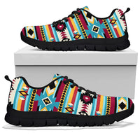 Native American Blue and Red Pattern Sneakers LT10 - Wonder Print Shop