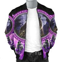 Howling Wolf Dream Men's Bomber Jacket LT10 - Wonder Print Shop