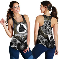 Viking Women's Racerback Tank - Raven, Valknut and Vegvisir RLT12 - Wonder Print Shop