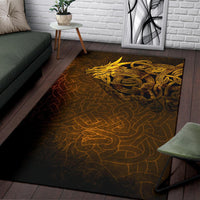 Viking Area Rug Celtic Dragon Tattoo RLT12 - Wonder Print Shop
