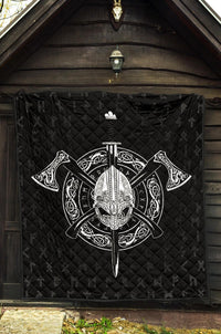 Viking Helmet Crossed Premium Quilt RLT12 - Wonder Print Shop