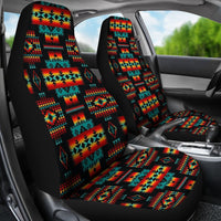Black Navajo Pattern Native American Car Seat Covers LT10 - Wonder Print Shop