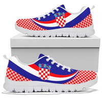 Croatia Sneakers - Croatia Coat Of Arms and Flag Color - Wonder Print Shop
