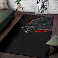 Viking Area Rug Wolf and Blood Moon RLT12 - Wonder Print Shop