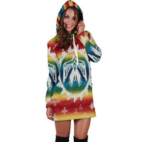 Phoenix Rising Native American Hoodie Dress LT10 - Wonder Print Shop