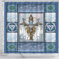 snowy-owl-dreamcatcher-native-american-shower-curtain