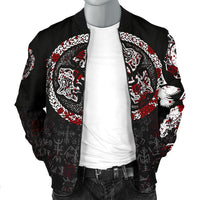 Viking Men's Bomber Jacket - Fierce Blood Wolf Symbol Of A Viking Nordic RLT12 - Wonder Print Shop