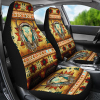 Tribal Dark Brown Bison Design Car Seat Covers LT10 - Wonder Print Shop