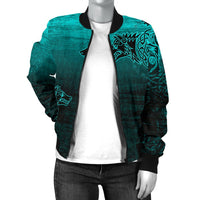 Viking Women's Bomber Jacket, Skoll and Hati RLT12 - Wonder Print Shop