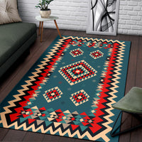 Ethnic Geometric Red Pattern Area Rug LT10 - Wonder Print Shop