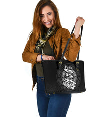 Viking Small Leather Tote - See You In Valhalla RLT12 - Wonder Print Shop