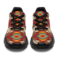 native-american-red-pattern-chunky-sneakers