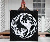 Viking Premium Quilt - Ying Yang Wolf RLT12 - Wonder Print Shop