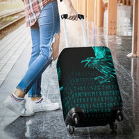 Viking Luggage Covers - The Raven Of Odin Rune Cyan RLT12 - Wonder Print Shop