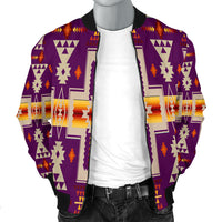 Purple Tribe Design Native American Men's Bomber Jacket LT10 - Wonder Print Shop