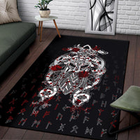 Viking Tyr Tattoo Blood Area Rug RLT12 - Wonder Print Shop