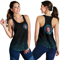 Viking Women's Racerback Tank - Raven Celtic Cyan RLT12 - Wonder Print Shop