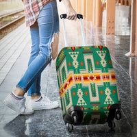 Light Green Tribe Design Native American Luggage Covers LT10 - Wonder Print Shop