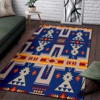 Navy Tribe Design Native American Area Rug LT10 - Wonder Print Shop