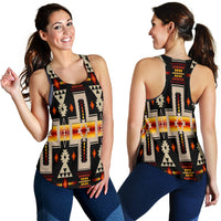 Black Tribe Design Native American Women Racerback Tank LT10 - Wonder Print Shop