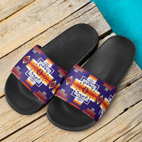 purple-pattern-native-american-slide-sandals