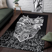 Viking Area Rug Wolf and Raven Special RLT12 - Wonder Print Shop