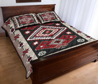 Tribal Red Brown Pattern Native American Quilt Bed Set LT10 - Wonder Print Shop