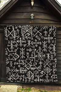 Viking Futhark Norse Islandic Premium Quilt RLT12 - Wonder Print Shop