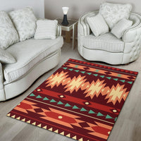 Red Ethnic Pattern Area Rug LT10 - Wonder Print Shop