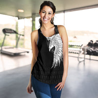 Custom Viking Women's Racerback Tank Mystical Raven Tattoo Special RLT12 - Wonder Print Shop