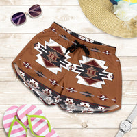 native-american-temple-all-over-print-women-shorts