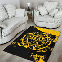 Viking Area Rug, Loki Bound Triskele Rune Gold RLT12 - Wonder Print Shop