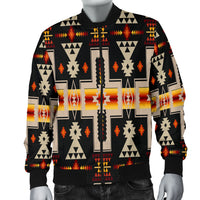 Black Tribe Design Native American Men's Bomber Jacket LT10 - Wonder Print Shop