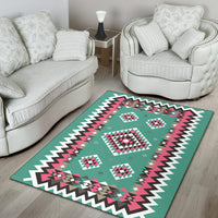 Ethnic Geometric Pink Pattern Area Rug LT10 - Wonder Print Shop