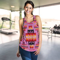 Pink Tribes Pattern Native American Women Racerback Tank LT10 - Wonder Print Shop