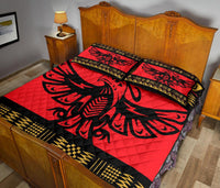 Thunderbird Red Pattern Native American Quilt Bed Set LT10 - Wonder Print Shop