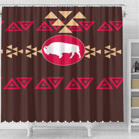 brown-bison-native-american-shower-curtain