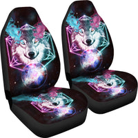 Wolf and Smoke Galaxy Car Seat Covers LT10 - Wonder Print Shop
